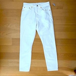 🤍Levi’s 501 White Jeans High Rise🌙